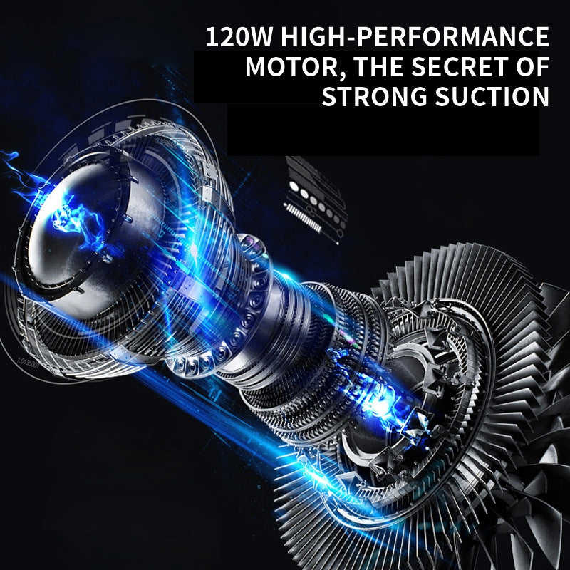 Dual-use Pet Hair Vacuum Cleaner for Cars - Handheld Dry and Wet Suction for Dogs and Cats