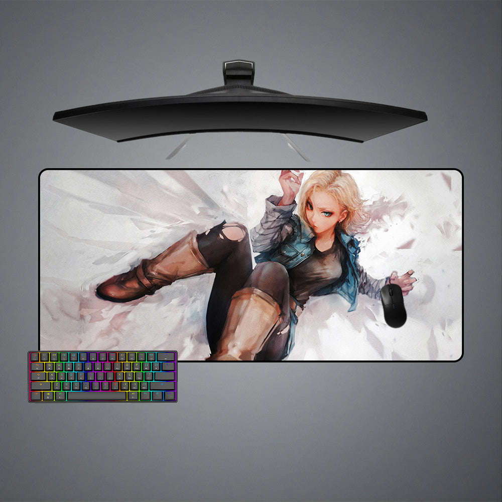 Dragon Ball C-18 Design Gaming Mouse Pad - M-XXL Size for Enhanced Accuracy