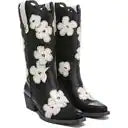 Jill 2 Cowboy Boot - Women's Faux Leather Floral Design Boots