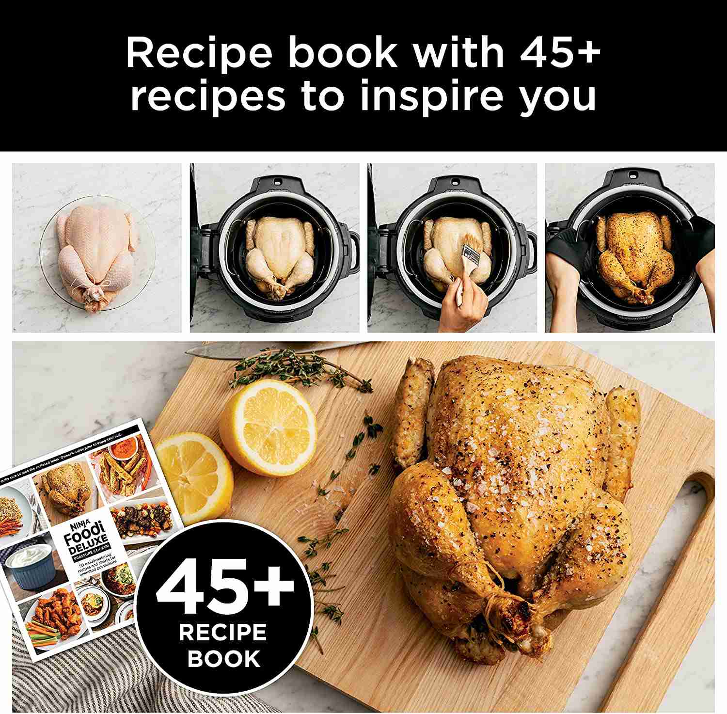 Ninja FD401 Foodi 8-Quart 9-in-1 Deluxe XL Pressure Cooker with Air Fryer and Multi-Cooker Functions