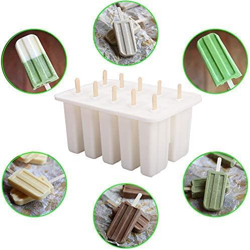 Goging Homemade Popsicle Molds Set - BPA Free Silicone with Sticks, Bags & Recipes