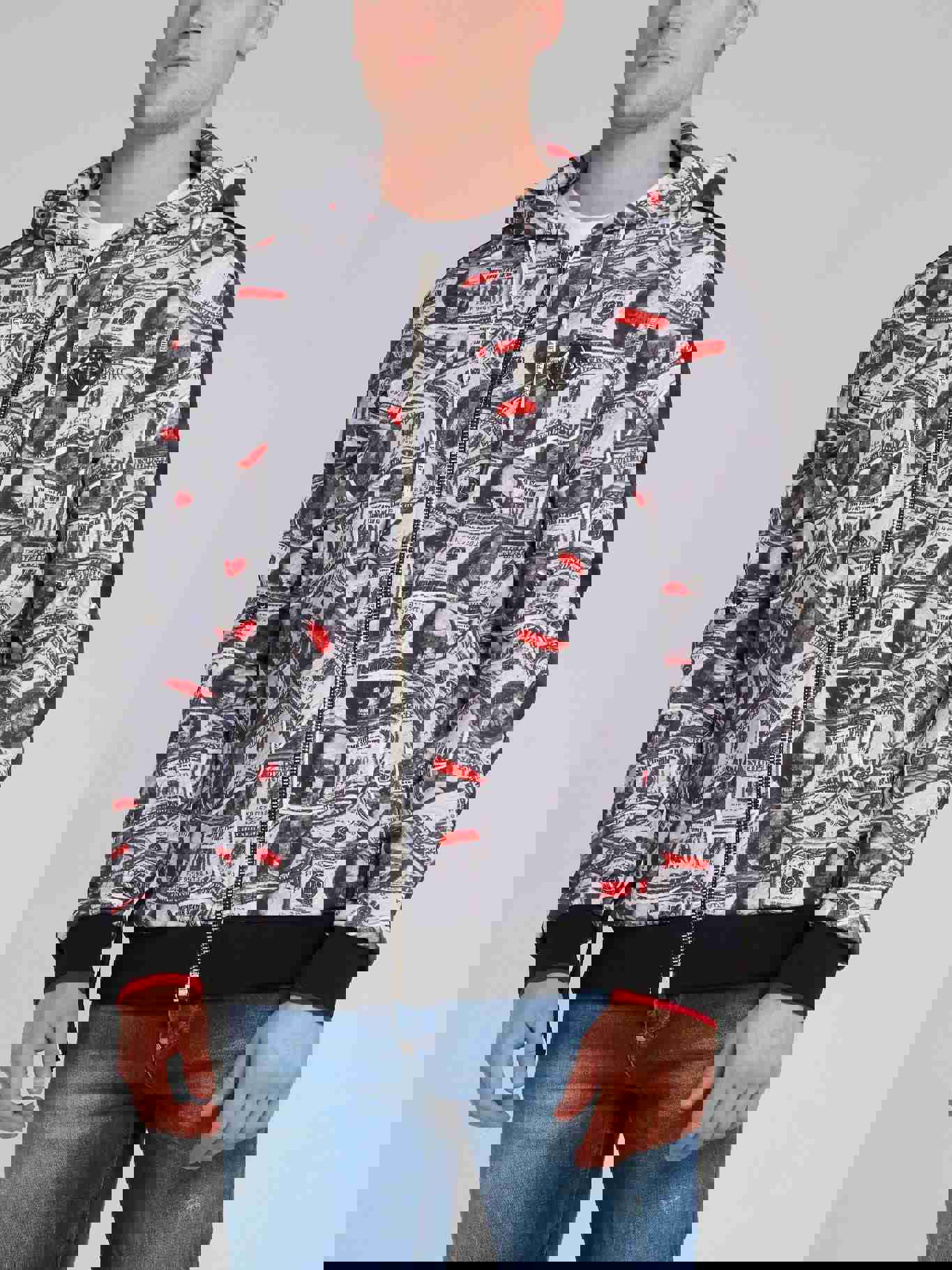 Dollar Skull Hoodie Sweat Jacket by Philipp Plein