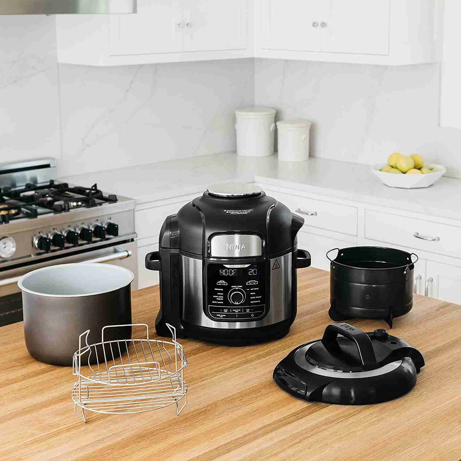 Ninja FD401 Foodi 8-Quart 9-in-1 Deluxe XL Pressure Cooker with Air Fryer and Multi-Cooker Functions