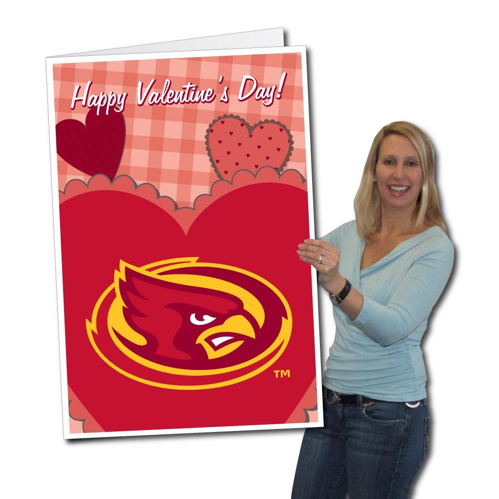 2x3 Huge Iowa State University Valentines Day Card & Yard Sign
