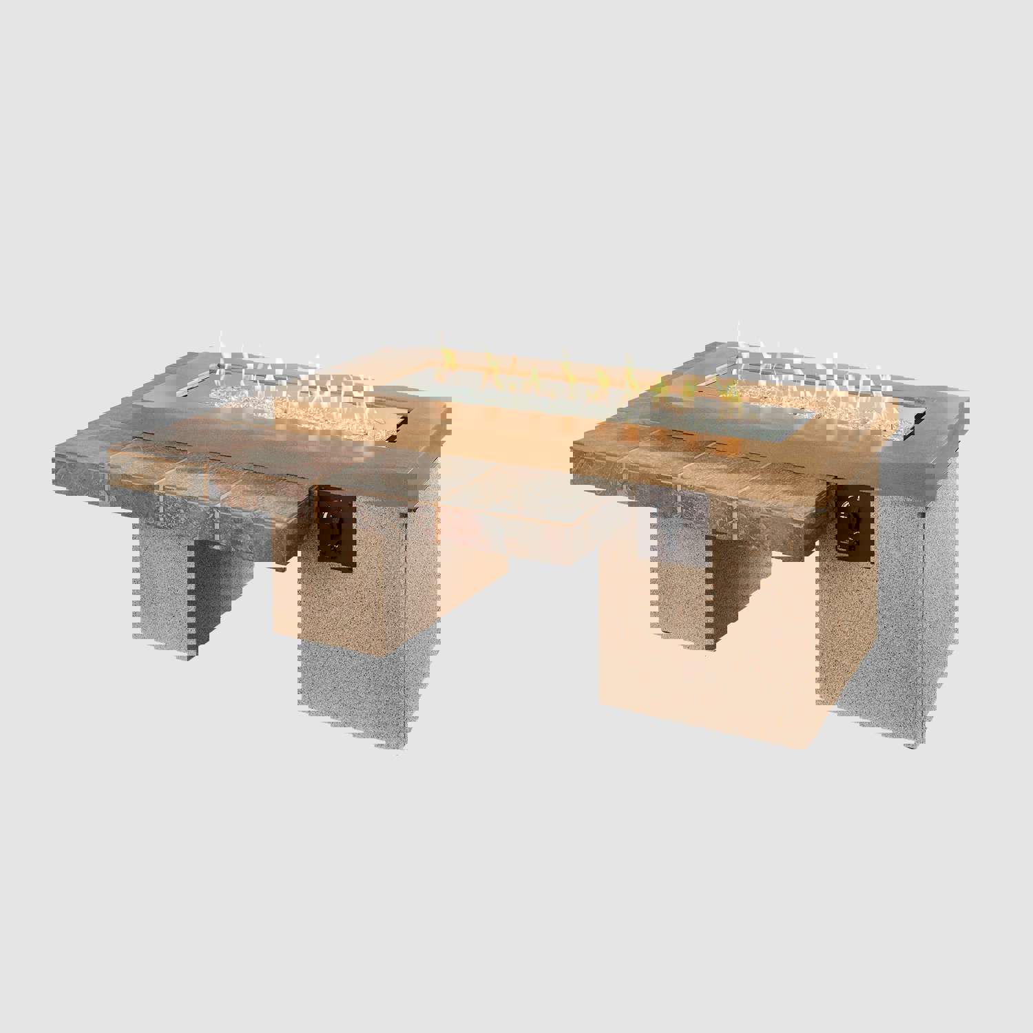 Uptown Brown Linear Gas Fire Pit Table