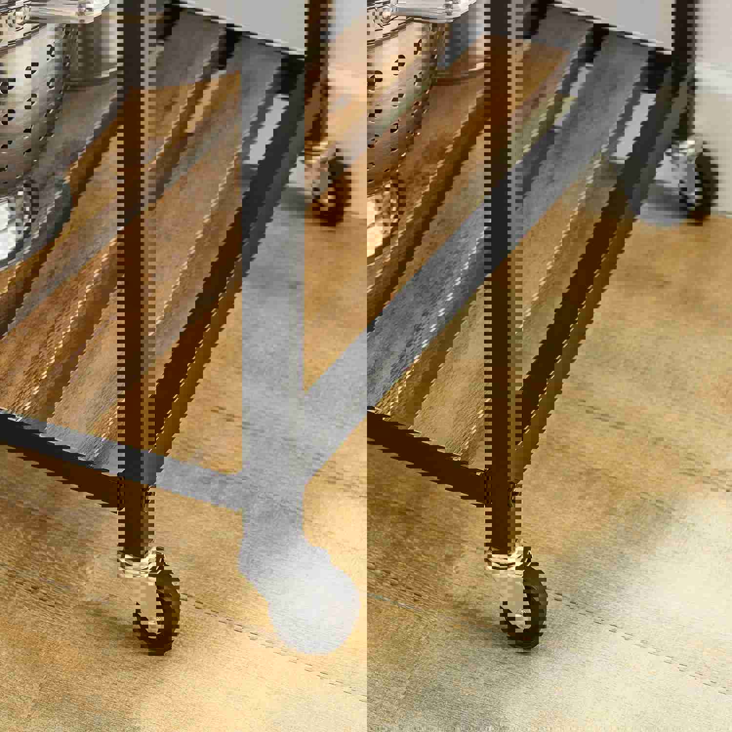 Industrial Vintage Style Kitchen Trolley with 5 Shelves and Swivel Castors