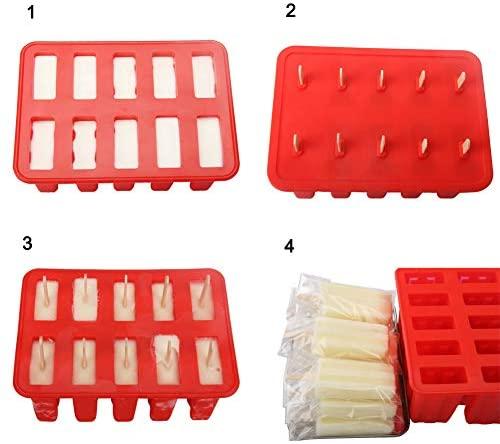 Goging Homemade Popsicle Molds Set - BPA Free Silicone with Sticks, Bags & Recipes
