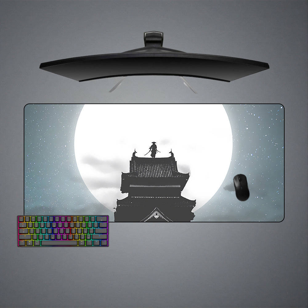 Ronin Moon Design Gaming Mouse Pad - M-XXL Size for Enhanced Accuracy