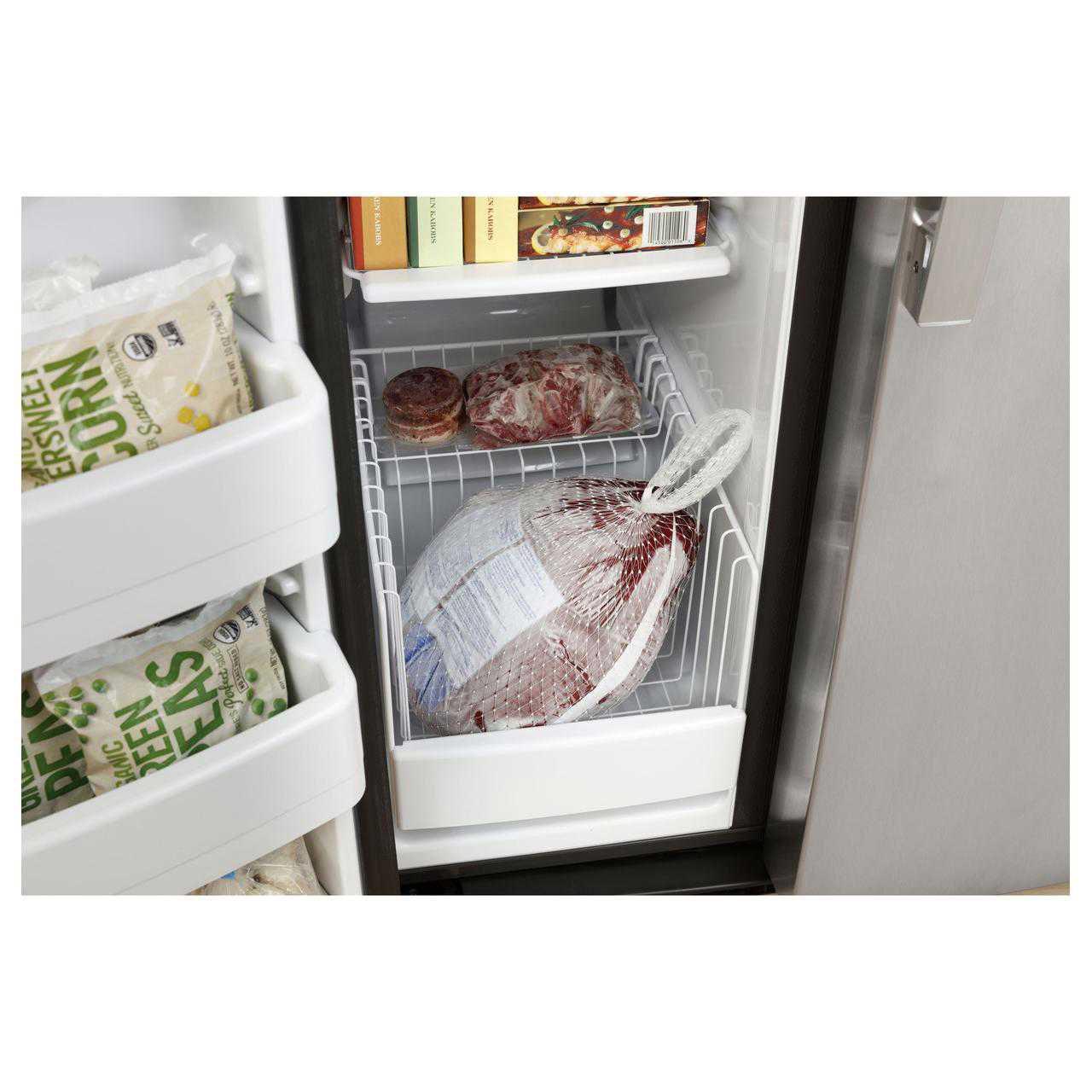 GE 33-inch, 23 cu. ft. Side-By-Side Refrigerator with Water and Ice Dispensing System GSS23GYPFS