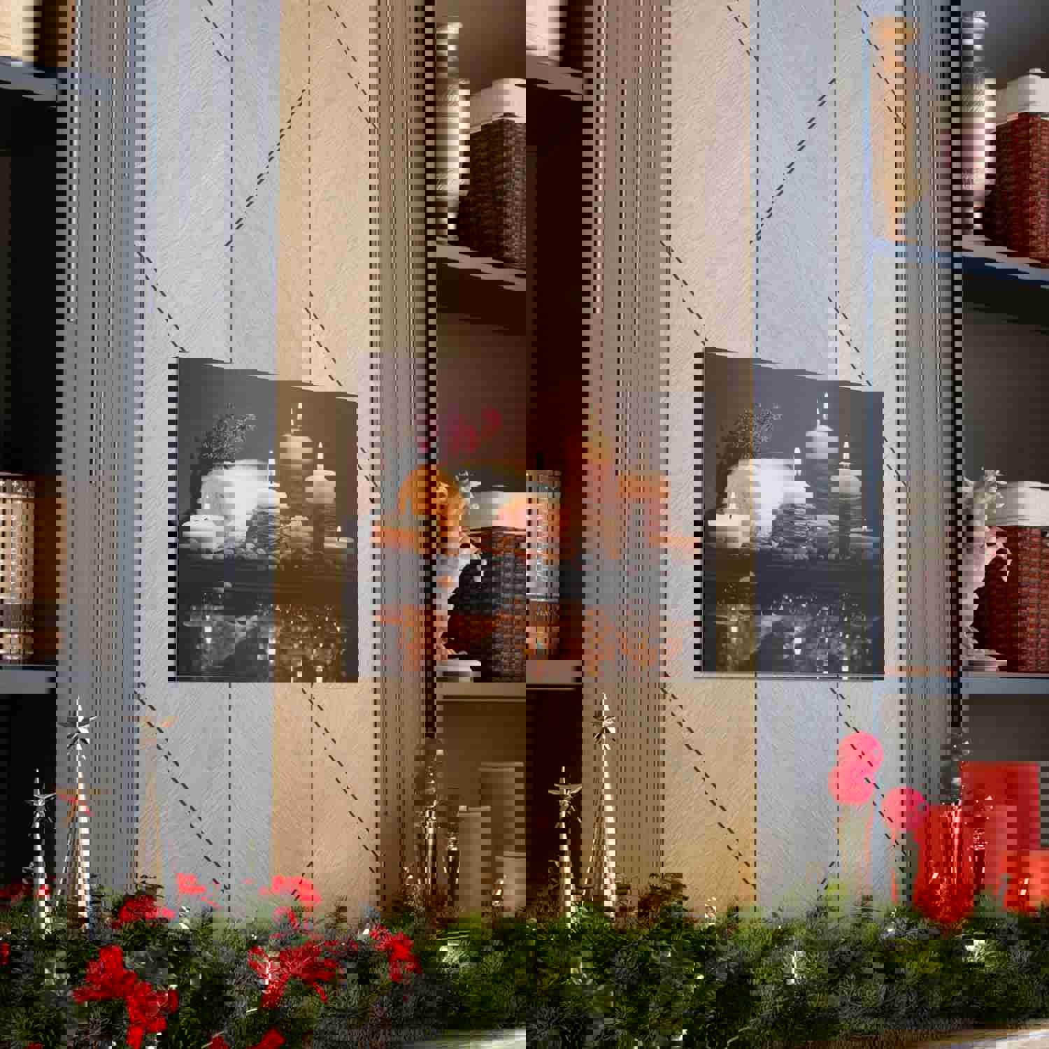 Pebbles and Aromatic Candles Forest Floral Nature Photography Canvas Wall Art