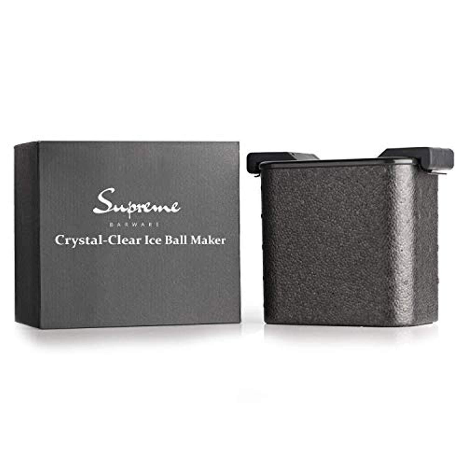 Premium Crystal Clear 2.5 Whiskey Ice Ball Maker Mold for Perfect Slow Melting Ice Spheres