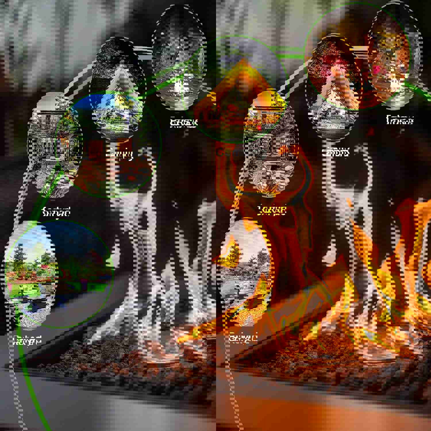 28 Outdoor Propane Fire Pits Table, 50000 BTU Gas Square Firepit Tables with Lid, Lava Stone, ETL Certification