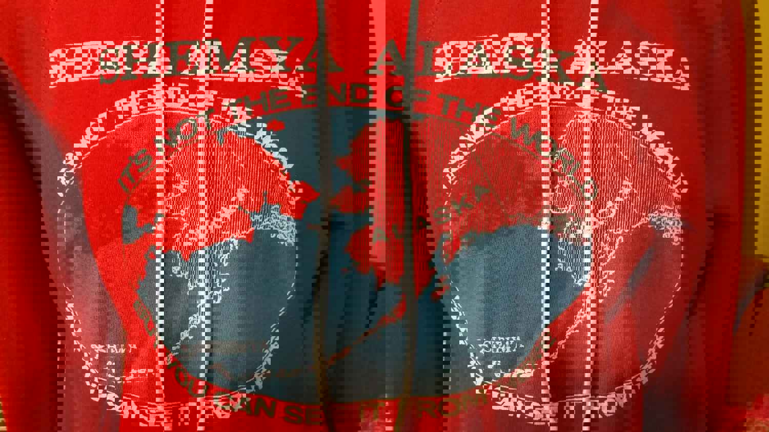 Vintage Shemya Alaska Red Hoodie Sweatshirt - Made in USA 1980s