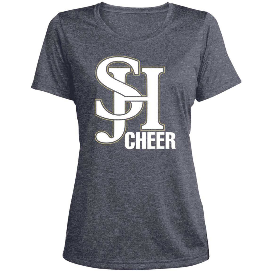 Sport-Tek Ladies Heather Scoop Neck Performance Tee (LST360) - SJH Cheer