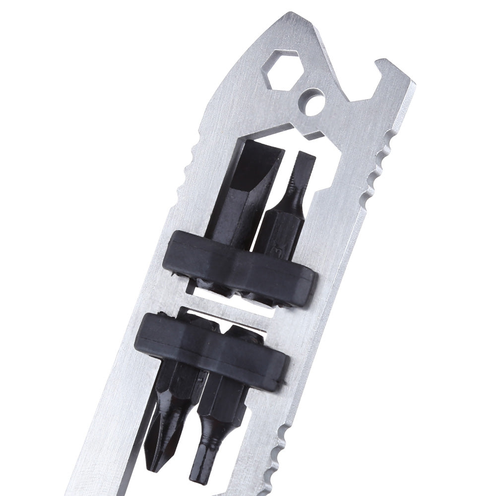 Outdoor Cycling Multifunctional Wrench EDC Gear with Four Screwdriver Head CNC Stainless Steel