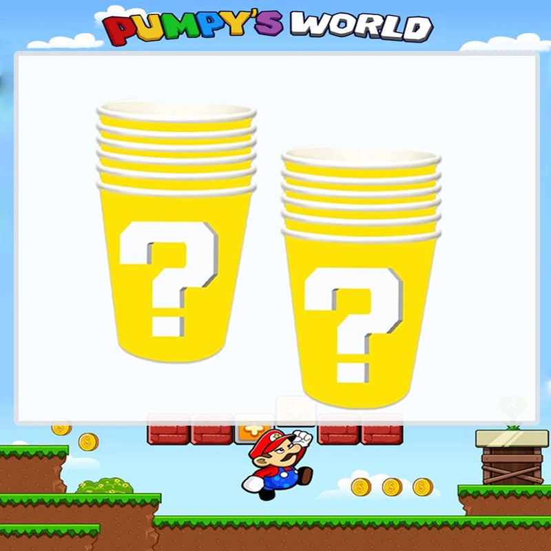 Super Mario Bros Party Decorations Set - Stickers, Flags, Bags, Cake Toppers & More