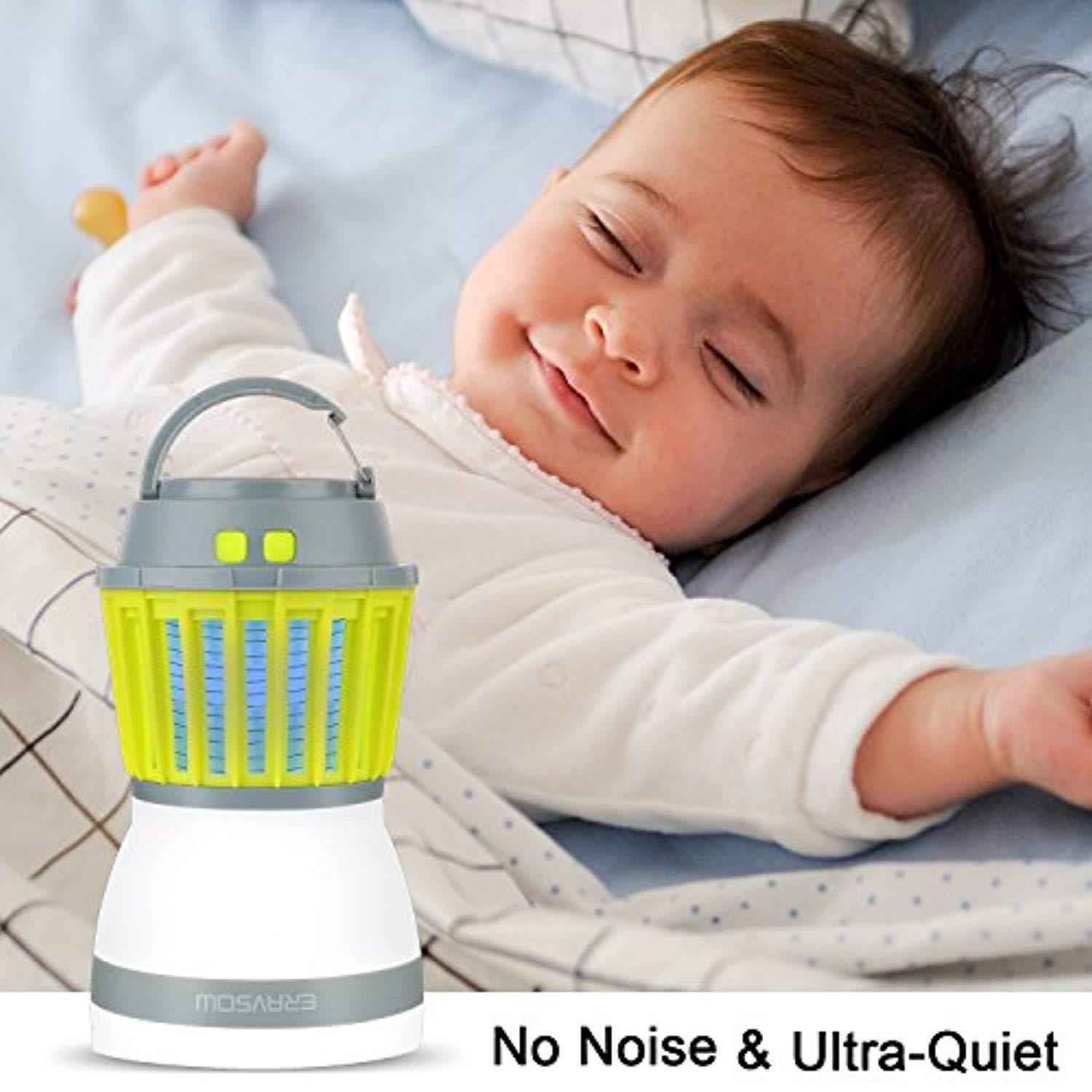 ERAVSOW Bug Zapper & LED Camping Lantern 2-in-1, Waterproof Rechargeable Mosquito Killer for Home & Outdoors