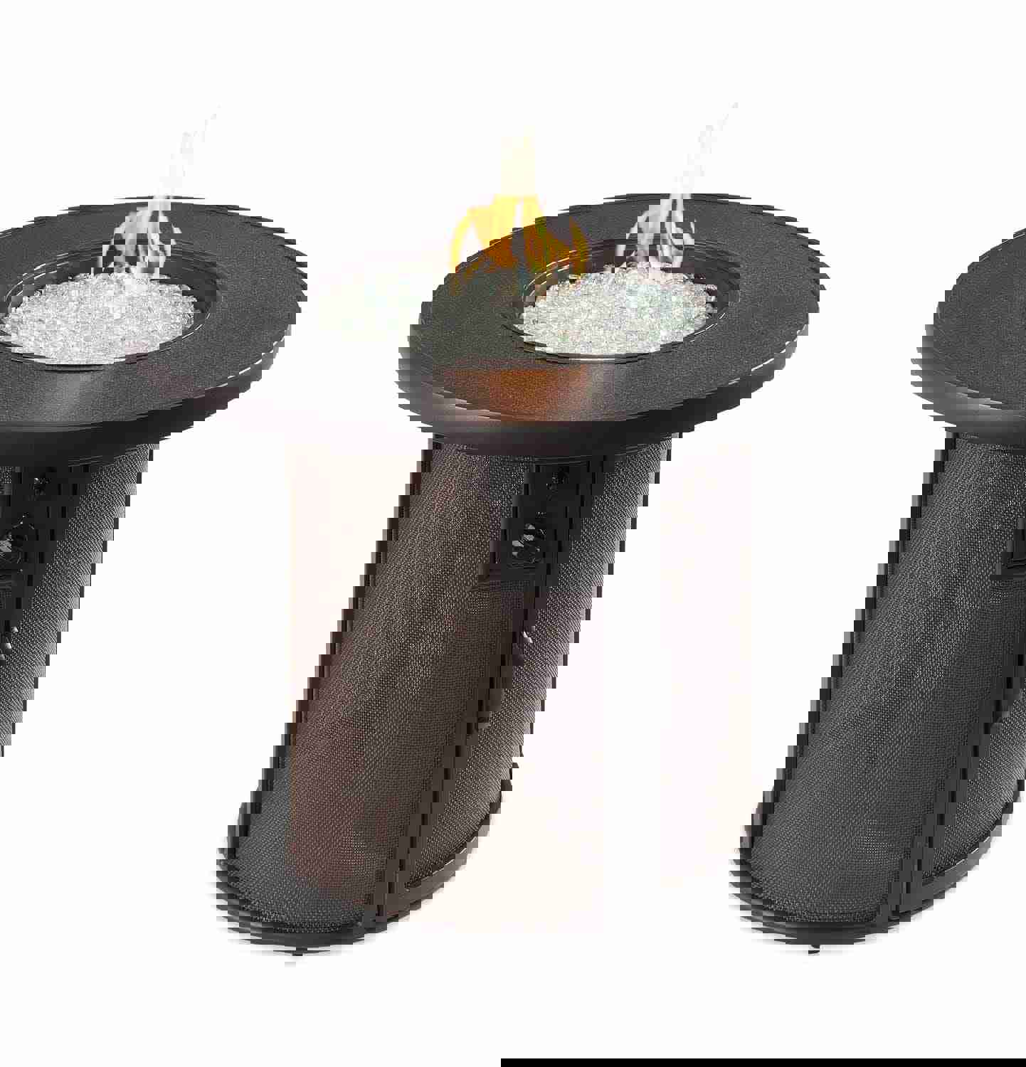 Outdoor Greatroom Brown Stonefire Round Gas Fire Pit Table - SF-32-K