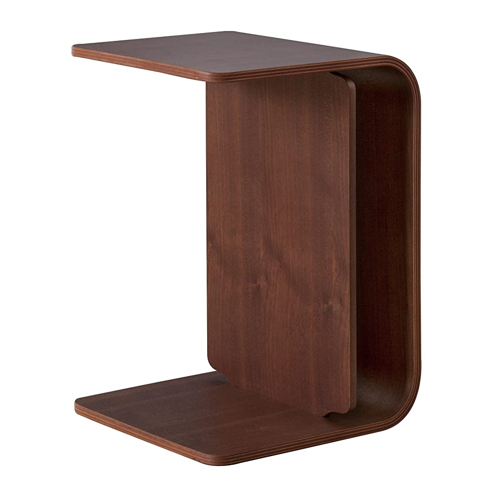 AZUMAYA PT-615WAL Side Table - 19.7 Inches (50 cm) Walnut Finish
