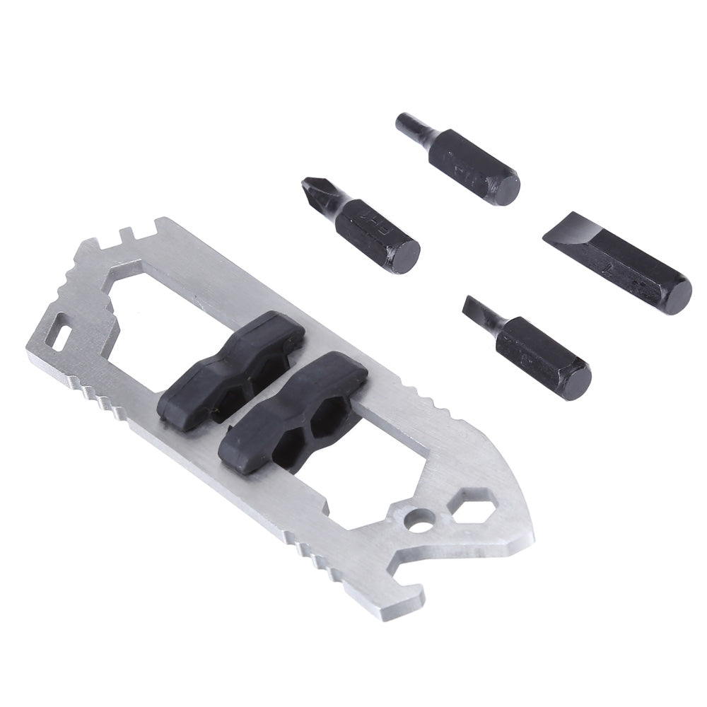 Outdoor Cycling Multifunctional Wrench EDC Gear with Four Screwdriver Head CNC Stainless Steel