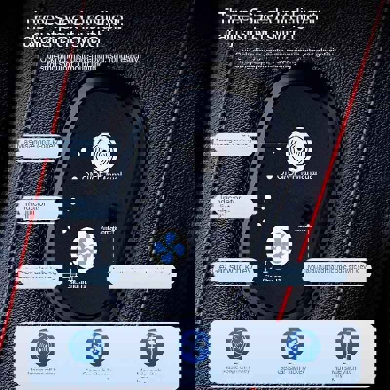 12V/24V Summer Cool Massage Cushion with Fan Blowing Cool Ventilation for Car Seat