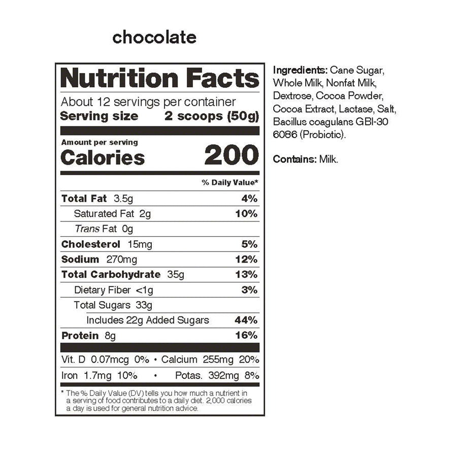 Skratch Labs Sport Recovery Drink Mix - Chocolate 24-Serving Resealable Pouch