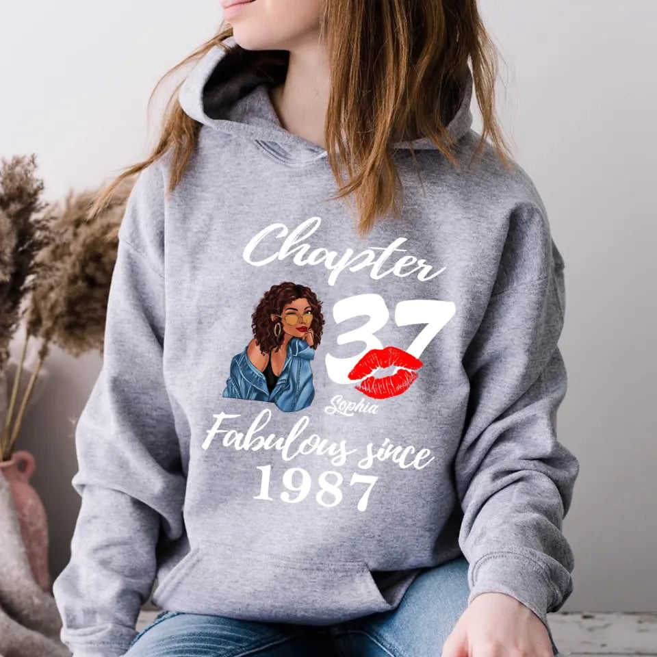 37th Birthday Shirt For Her - Personalized 1987 T-Shirt, 37 And Fabulous Gift Idea