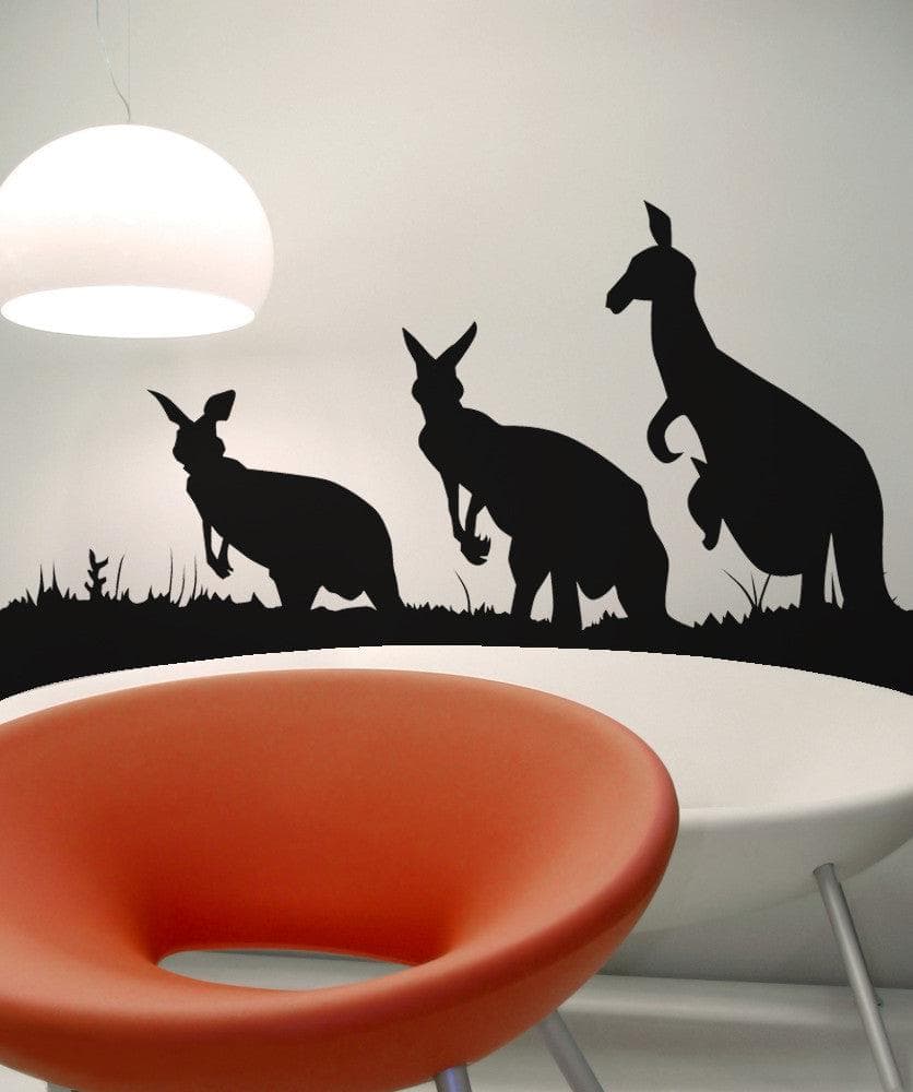Vinyl Wall Decal Sticker Kangaroos - Removable & Easy to Apply