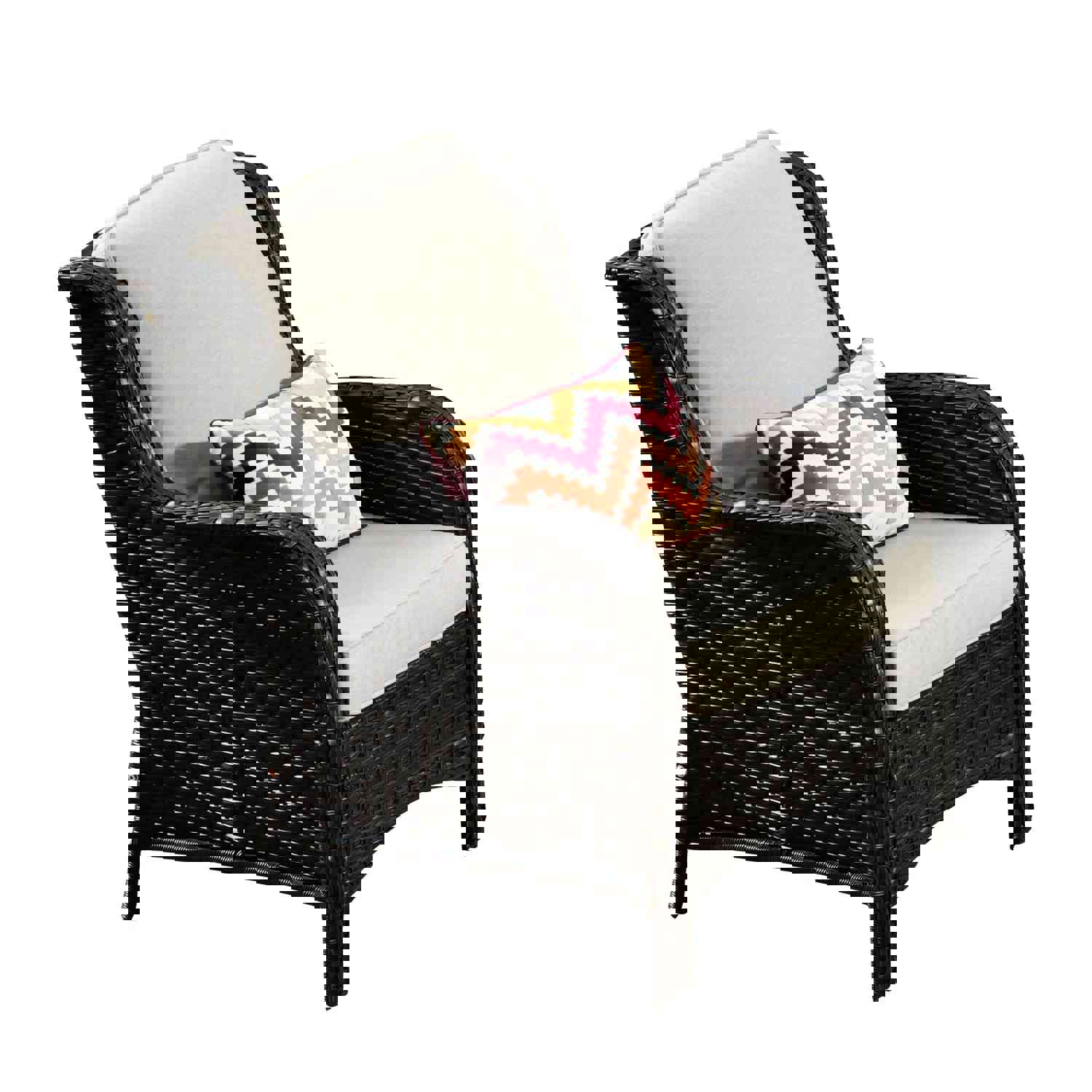 Ovios Patio 6-Piece Conversation Set with 42 Rectangle Propane Fire Pit Table Kenard