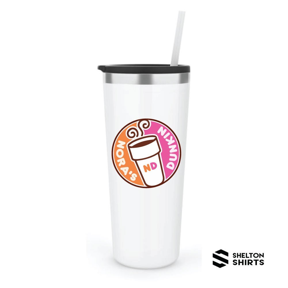 Personalized Dunkin Donuts Waterproof Sticker for Tumblers and Mugs