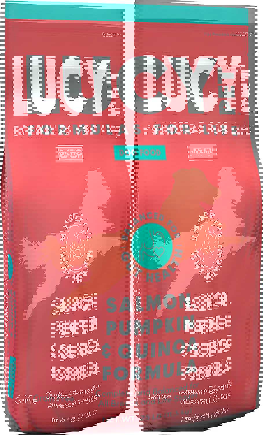 Lucy Pet Salmon, Pumpkin & Quinoa, Dry Dog Food - Grain-Free Formula for All Breeds & Life Stages