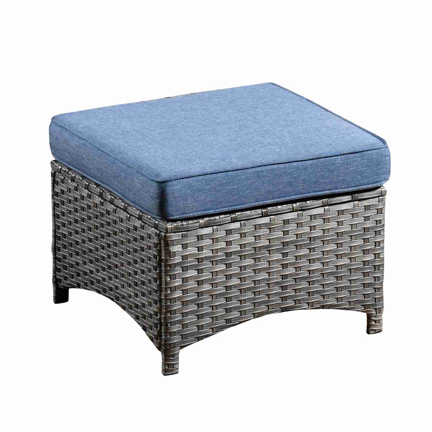 Ovios Patio 6-Piece Conversation Set with 42 Rectangle Propane Fire Pit Table Kenard