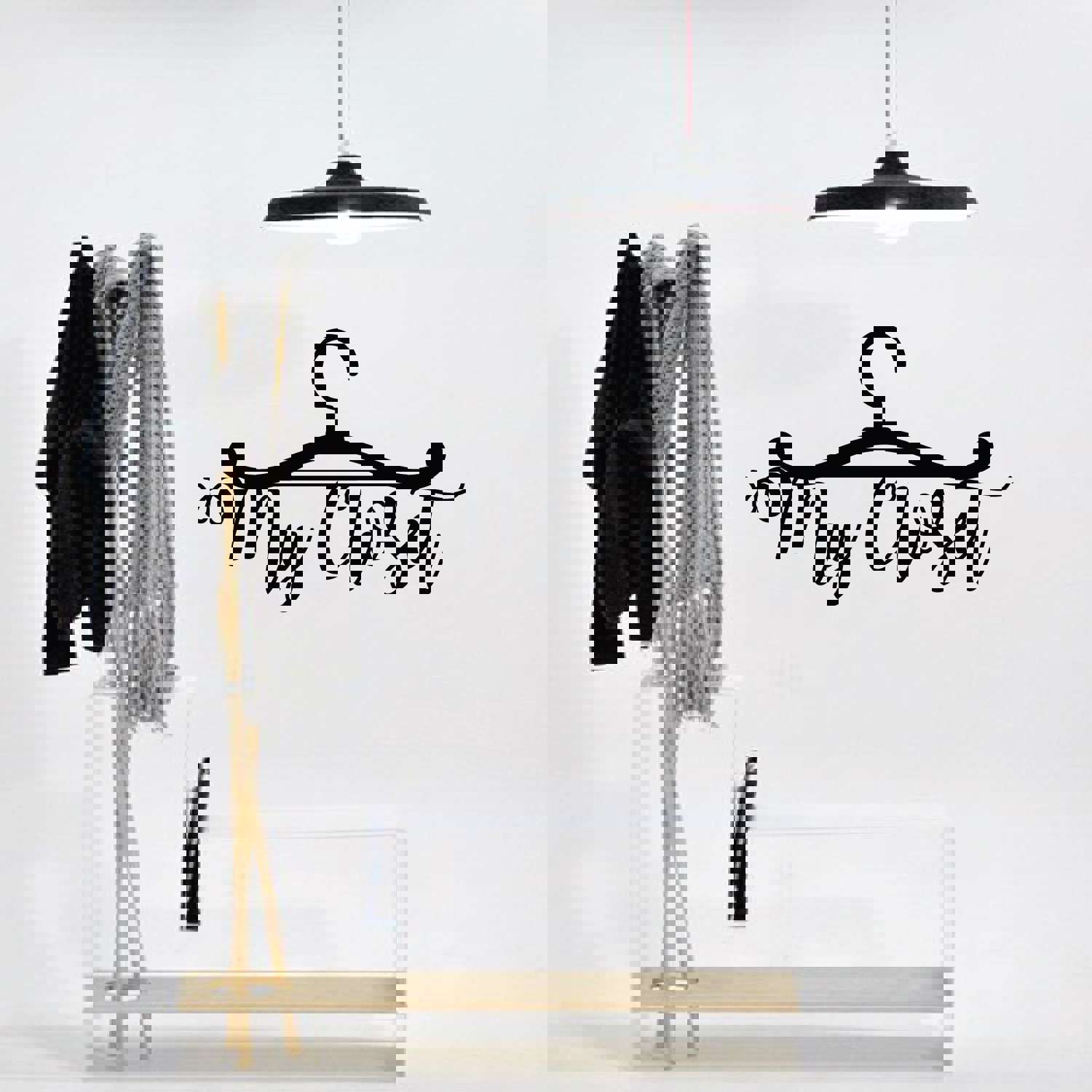 Closet Vinyl Wall Art Sticker Decal - Customizable Closet Sign Wall Decor