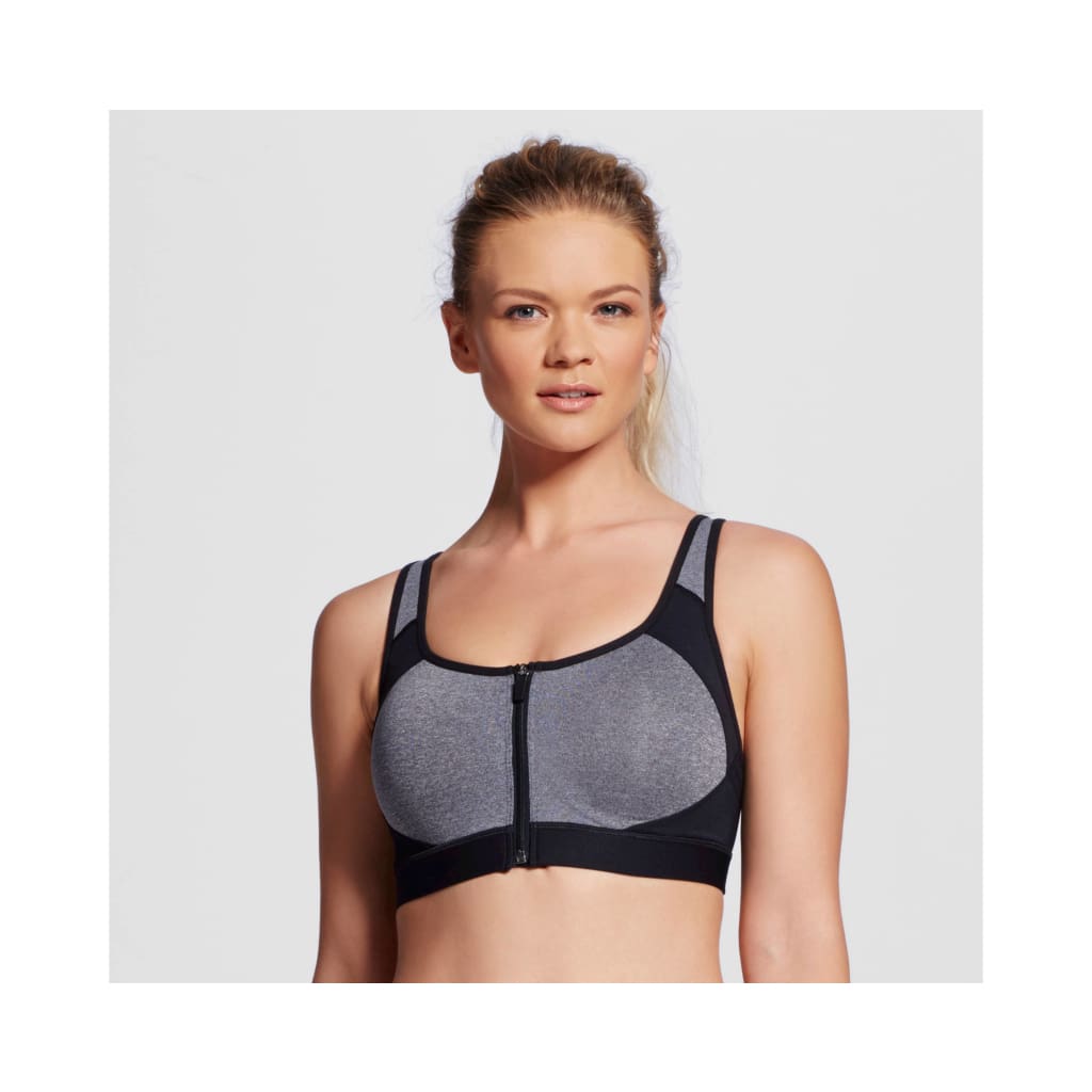 Champion N9643 Power Shape Max Zip Front Wire Free Sports Bra - High Support for Women