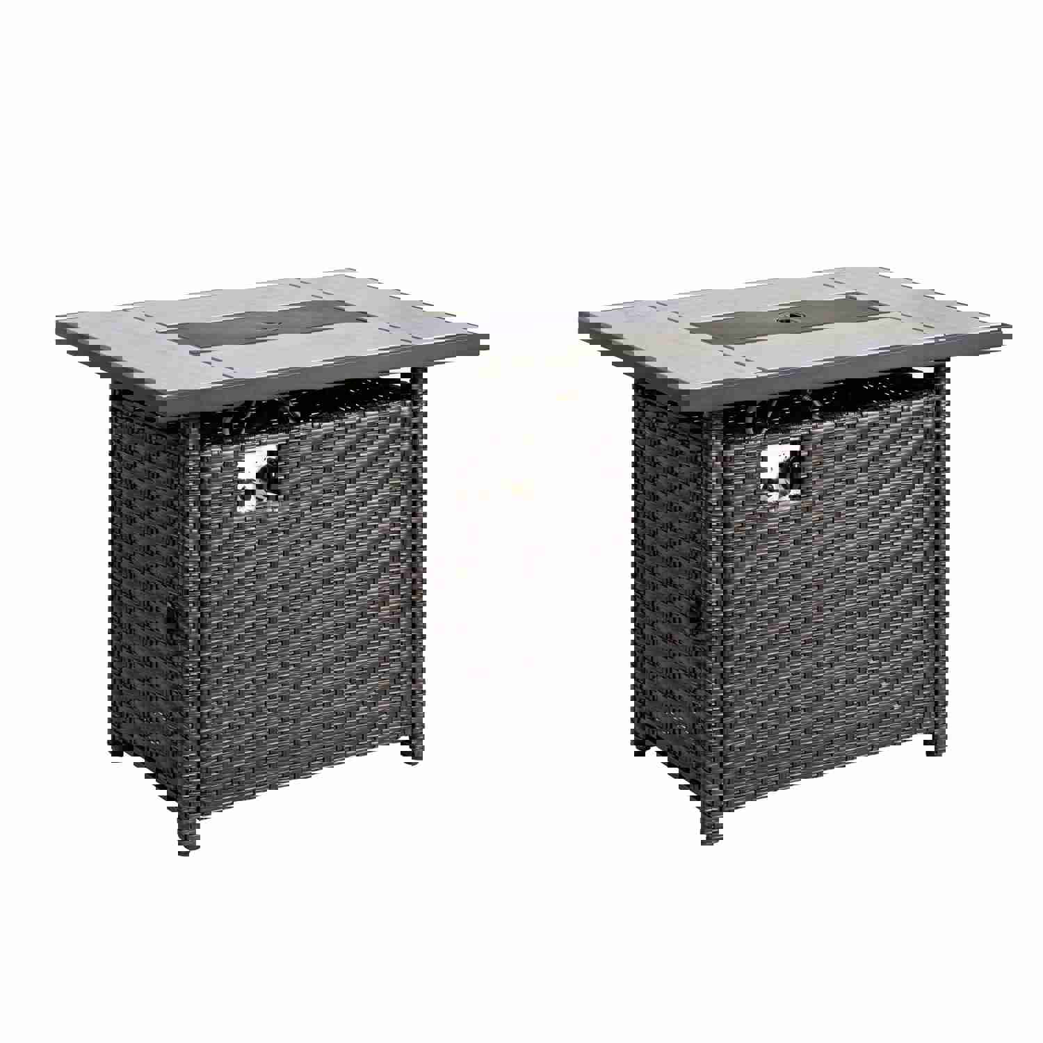 Ovios Patio 6-Piece Conversation Set with 42 Rectangle Propane Fire Pit Table Kenard