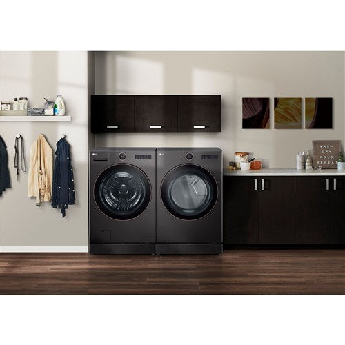 LG DLEX6500B 7.4 CF Ultra Large Capacity Electric Dryer with Sensor Dry and TurboSteam Technology