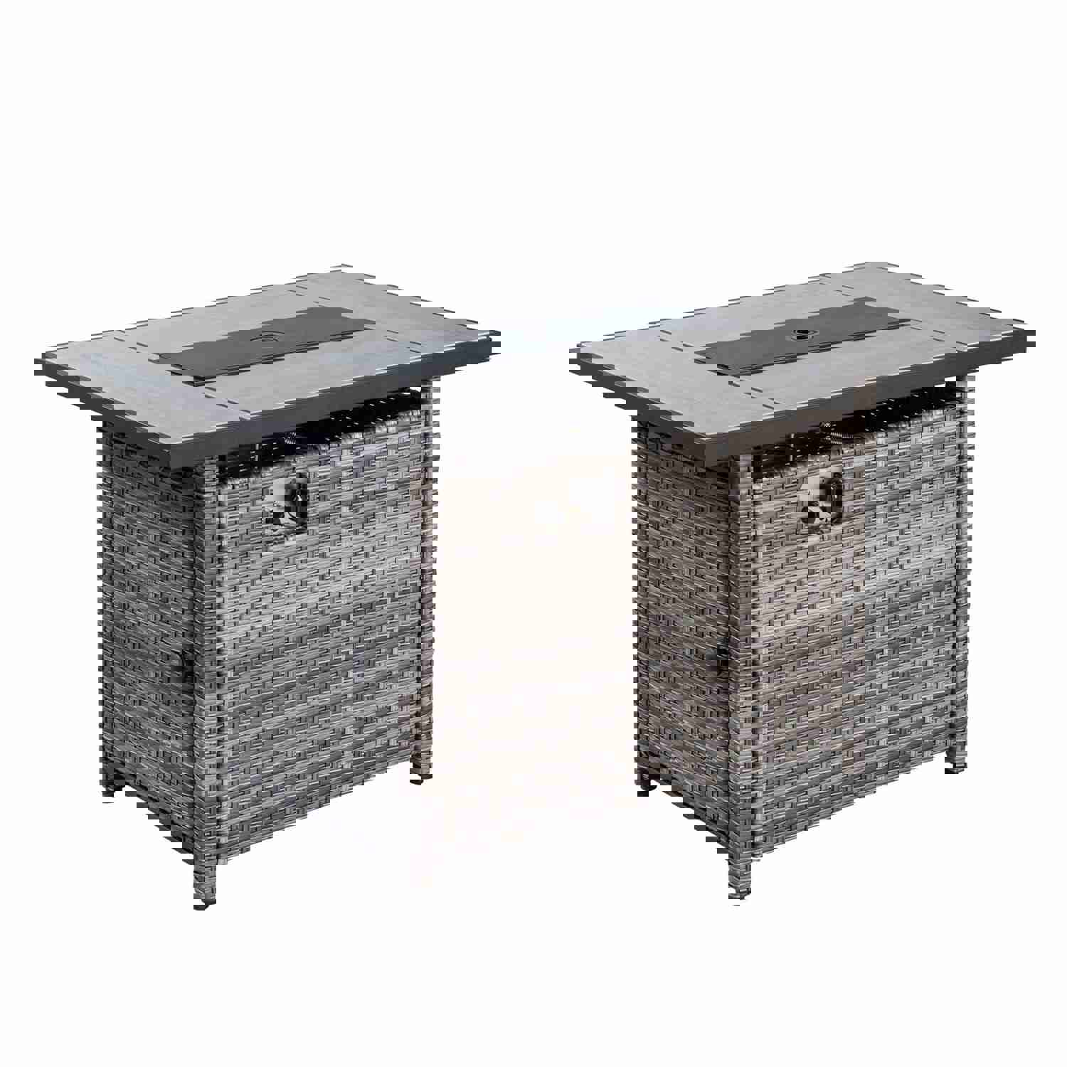 Ovios Patio 6-Piece Conversation Set with 42 Rectangle Propane Fire Pit Table Kenard