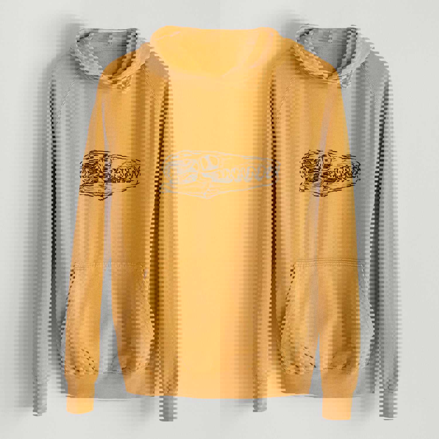 Mosasaur Skull - Mid-Weight Unisex Vintage 100% Cotton Hoodie