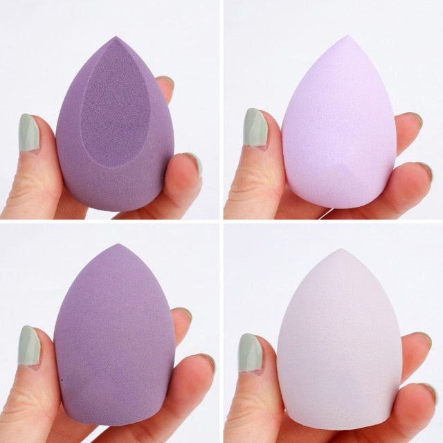 Kabliliutr 4pcs Makeup Blender Cosmetic Puff Sponge Set with Storage Box