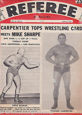 FLOYD PATTERSON EMILIO FLORES REFEREE VINTAGE BOXING MAGAZINE JUNE 1960