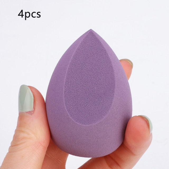 Kabliliutr 4pcs Makeup Blender Cosmetic Puff Sponge Set with Storage Box