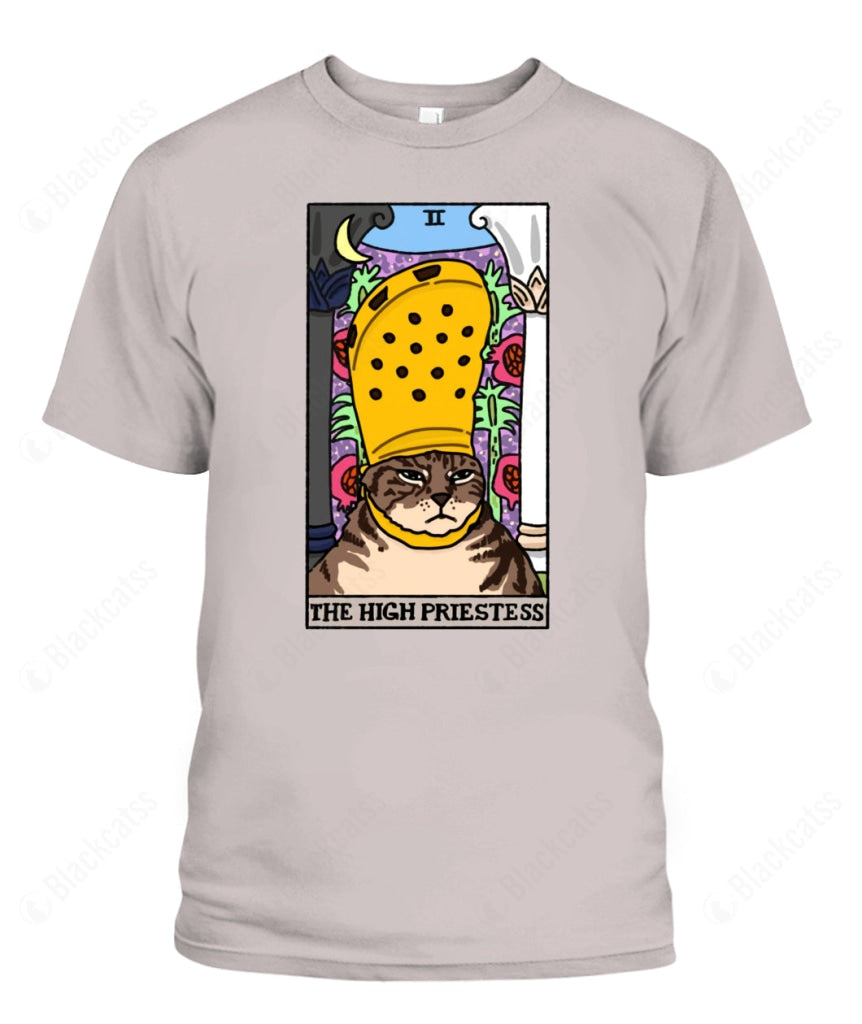 The High Priestess Crocs Cat Meme Tarot Graphic T-Shirt