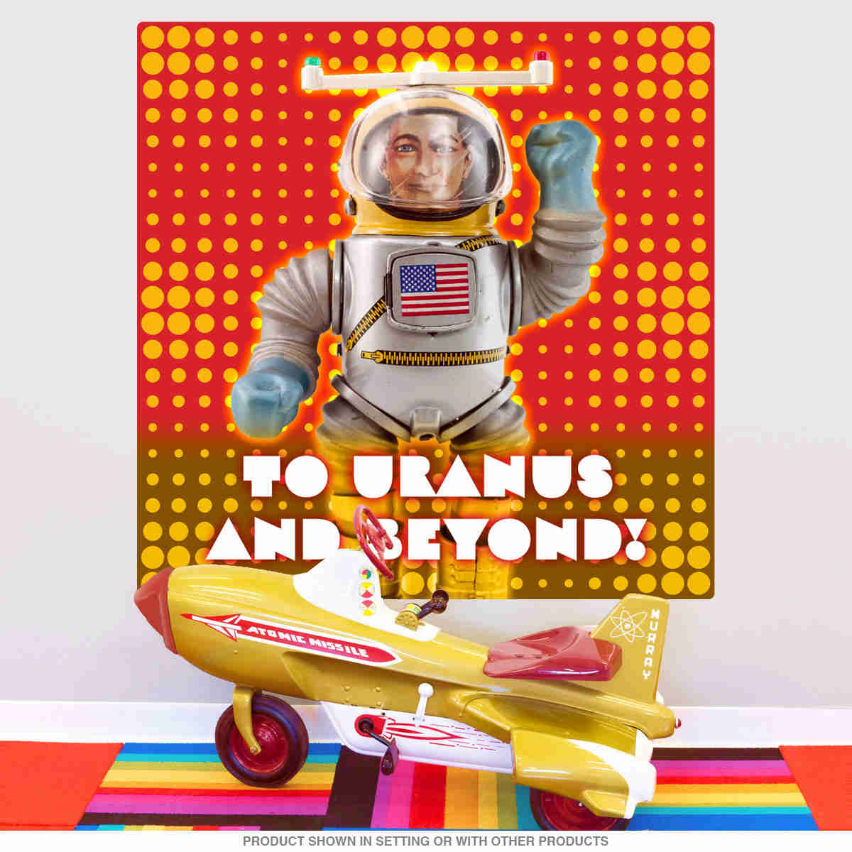 Uranus And Beyond Toy Astronaut Wall Decal