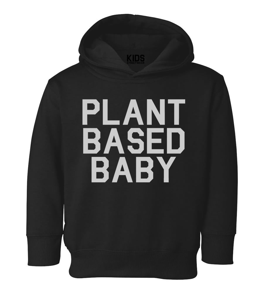 Plant Based Baby Toddler Boys Pullover Hoodie - Vegan Inspired Graphic Print