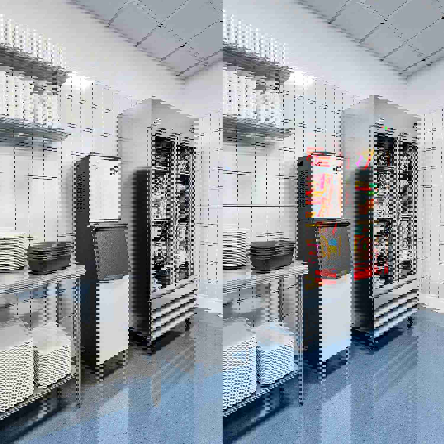 KoolMore CIM-400 25 in. Stainless-Steel Commercial Ice Maker with Full Cube Production, 420 Lbs/24h