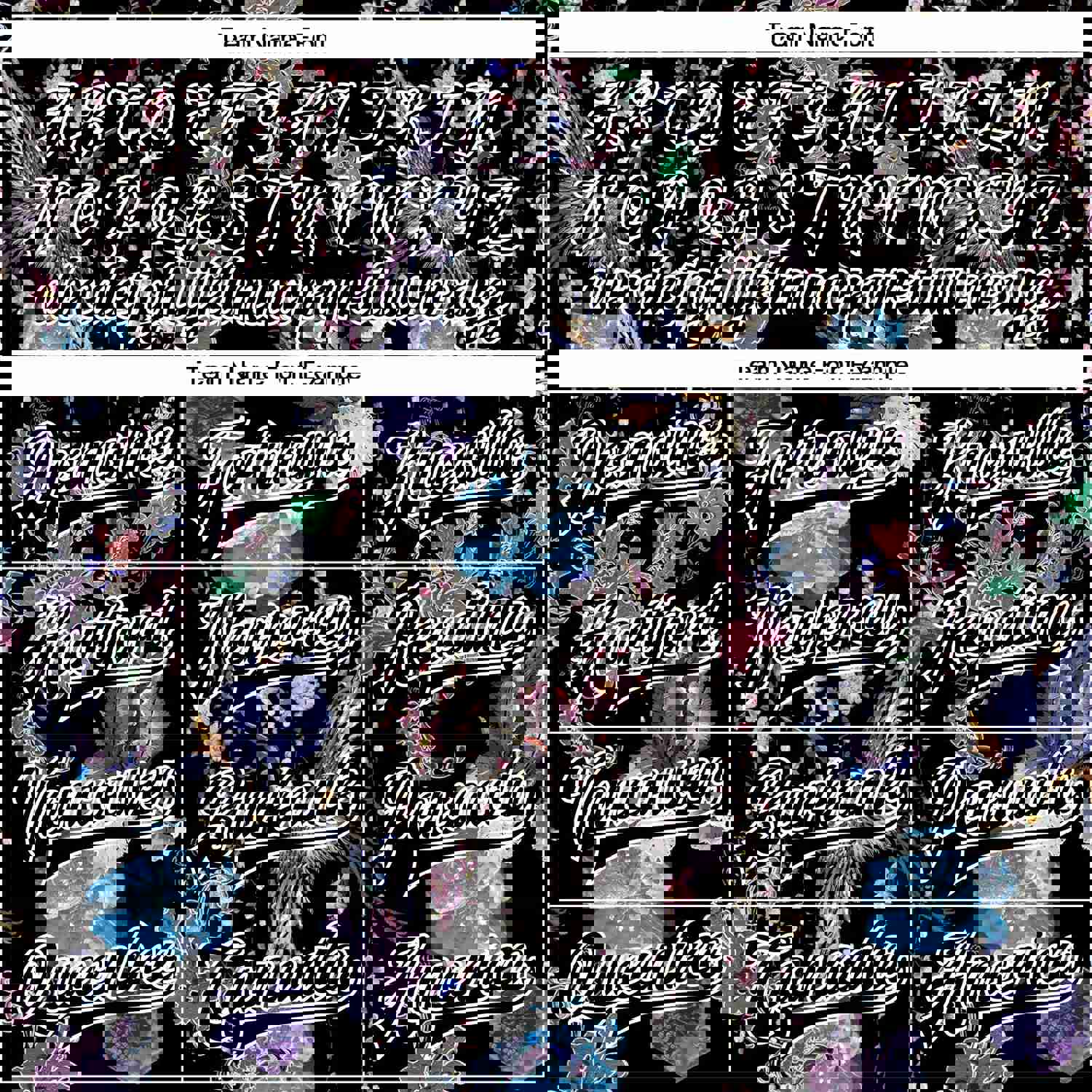 Custom Black White Heron And Flower 3D Pattern Design Bomber Full-Snap Varsity Letterman Jacket