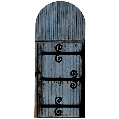 Blue Fairy Door with Iron Hinges - Wall Decal - 5" wide x 11.25" tall