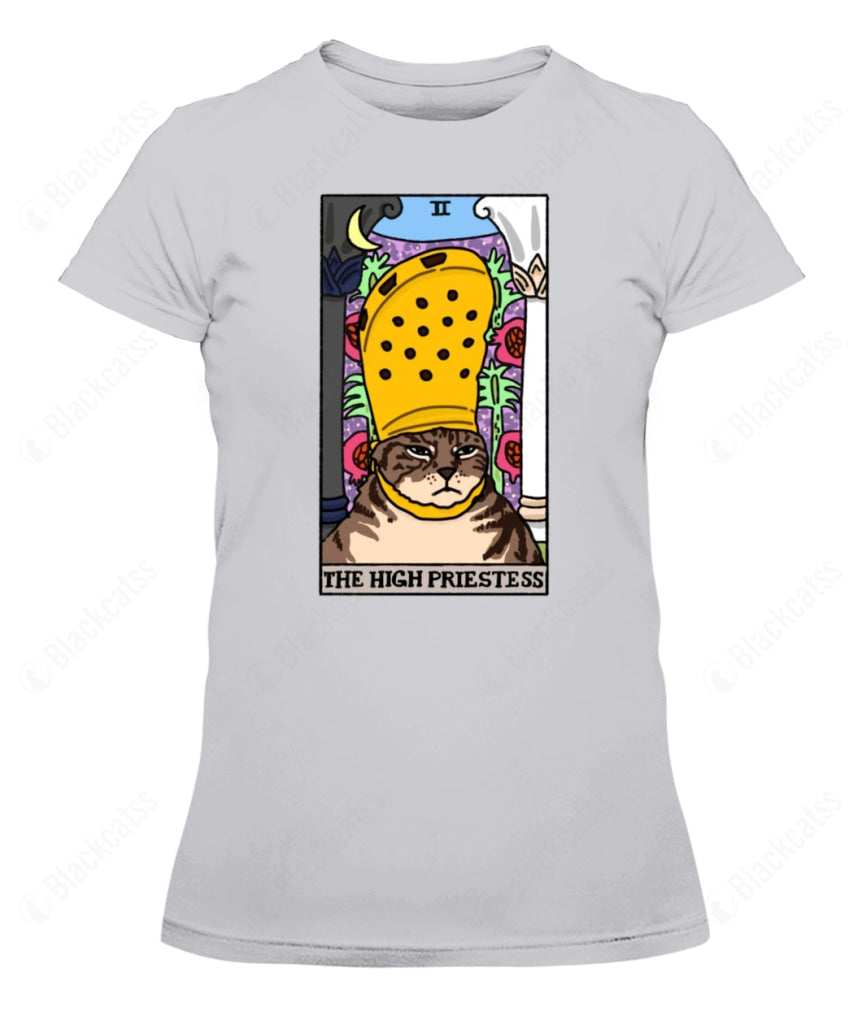 The High Priestess Crocs Cat Meme Tarot Graphic T-Shirt