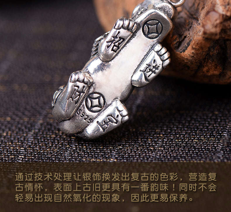 Kaiguang Silver Pi Xiu Pendant 925 Silver Unisex Necklace Pendant