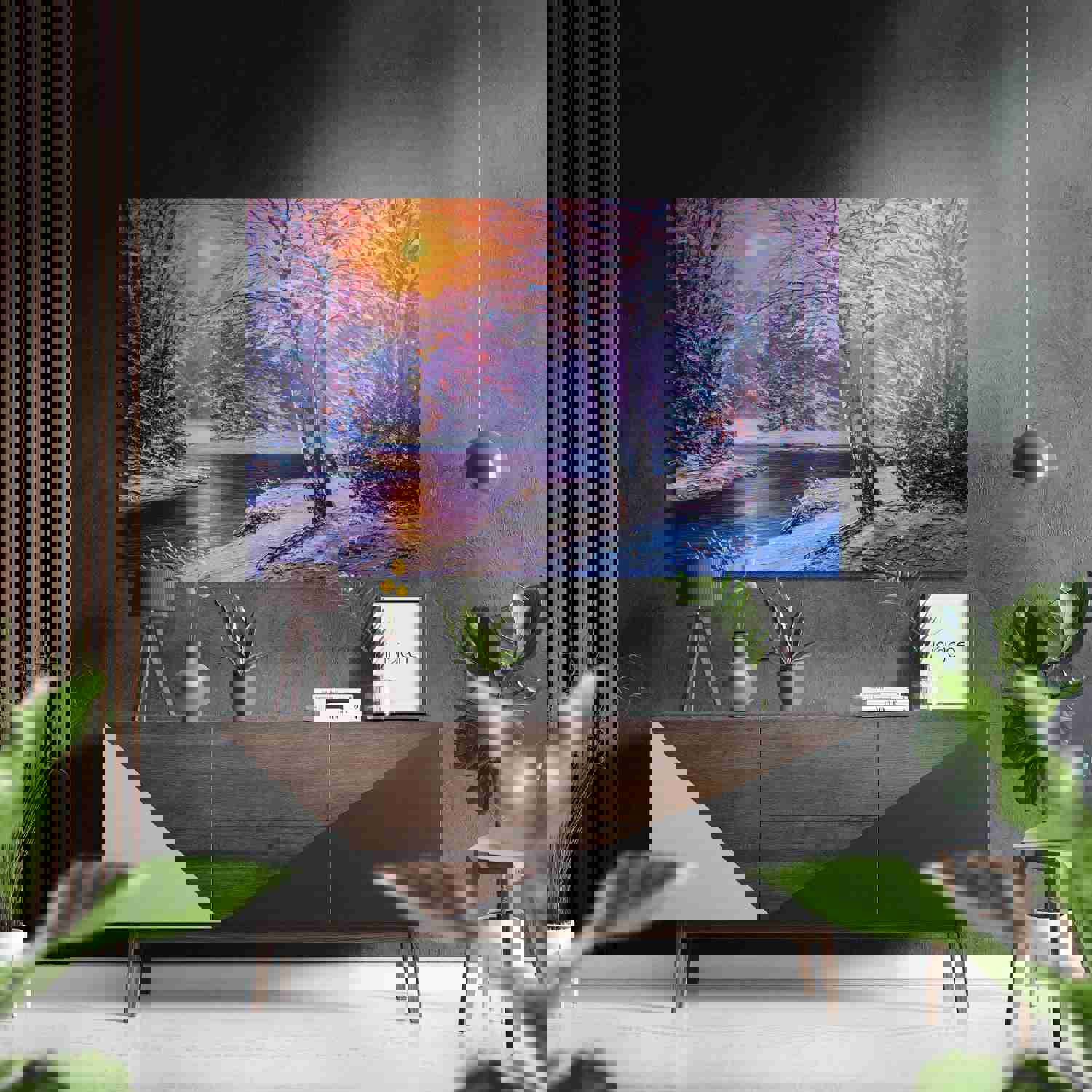 River View Brushed Aluminium Dibond Wall Art